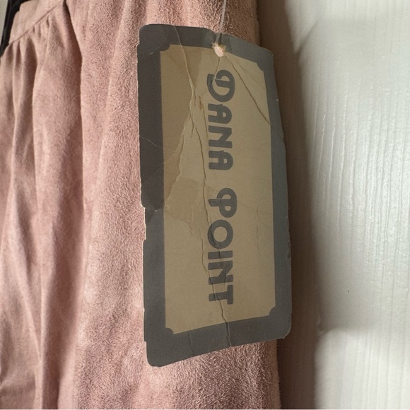 NWT VINTAGE Dana Point Suede Midi Skirt Soft Pink Mauve Western Women’s Size 14 - Picture 5 of 7